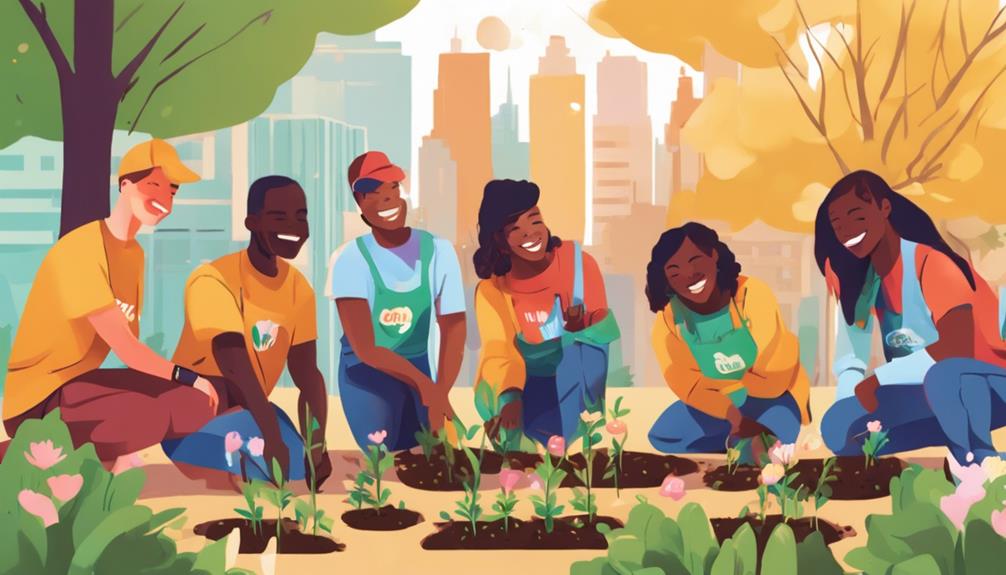 engaging in community service