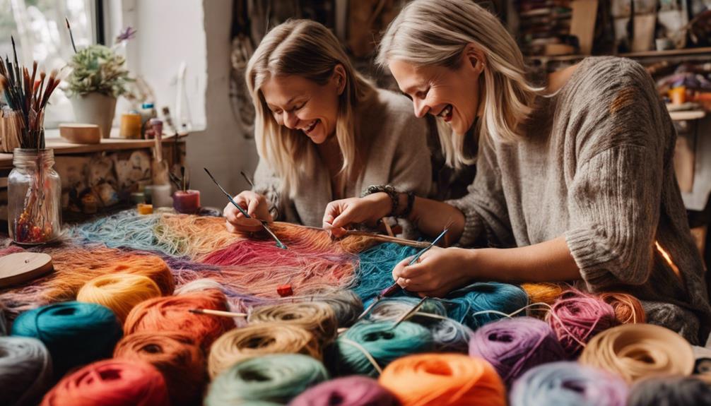 crafting at home together