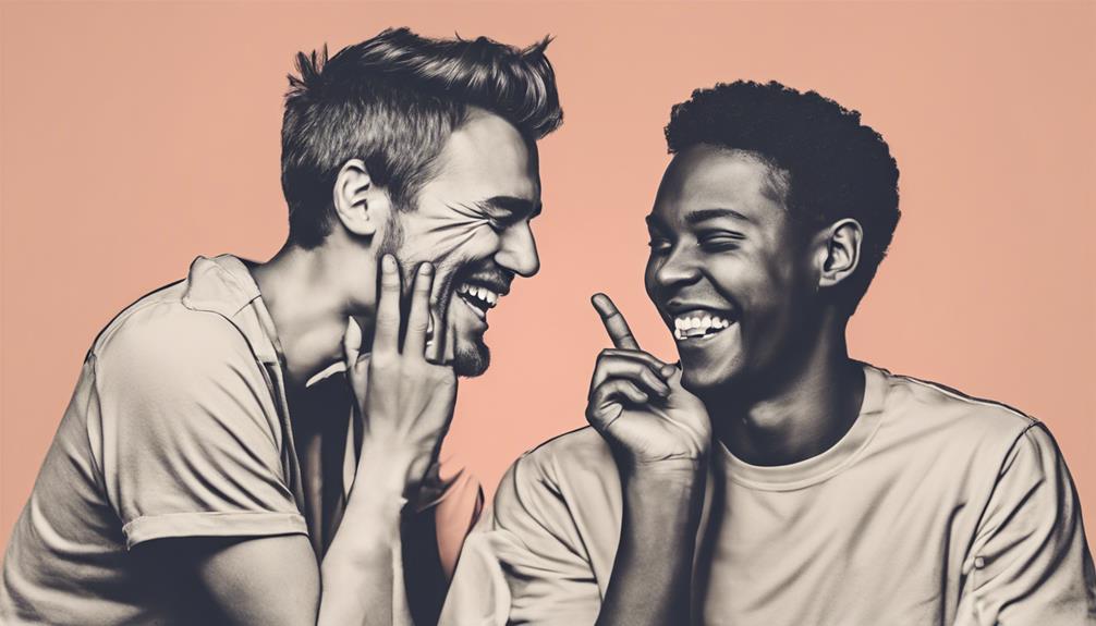 engaging in light hearted conversation